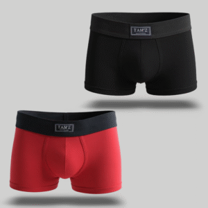 Boxer Shorts - Blk & Red  - Set (2 Pcs)
