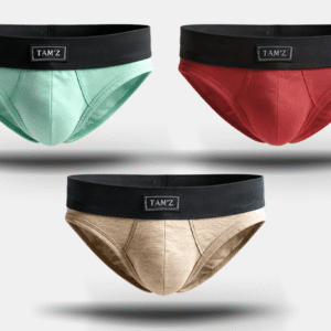 Brief Beige, Red & Mint - Set (3 Pcs)
