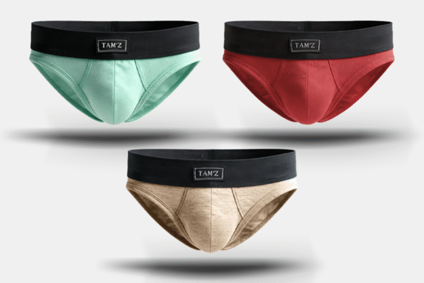 Brief Beige, Red & Mint - Set (3 Pcs)