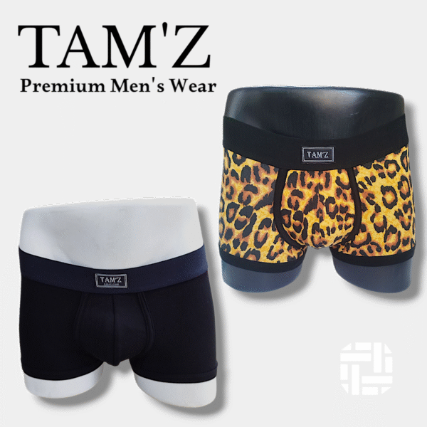 Boxer Shorts - Blk & Tiger  - Set (2 Pcs)
