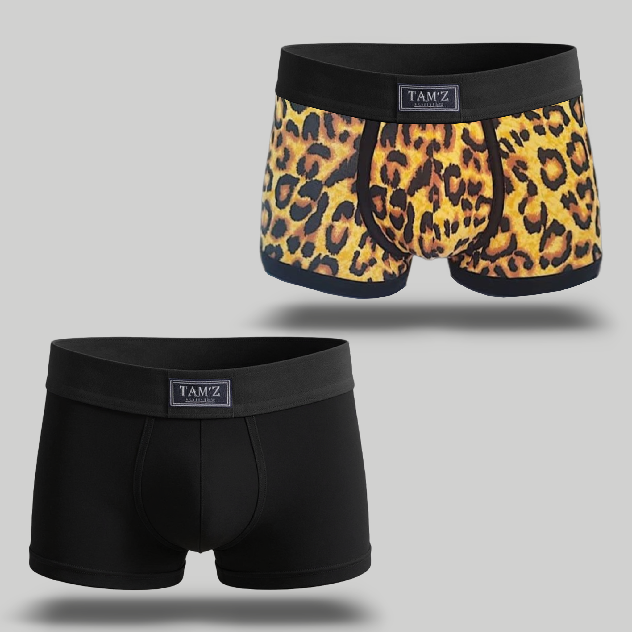Boxer Shorts - Blk & Tiger  - Set (2 Pcs)