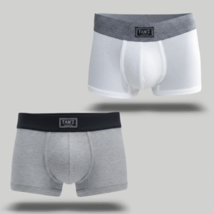 Boxer Shorts - Grey & White - Set (2 Pcs)