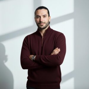 سويتشيرت رجالي محبوك بسوستة ربع – سويتشيرت كاجوال عصري