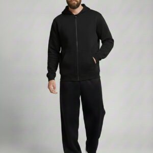 Men’s Black Zip-Up Hoodie Jacket