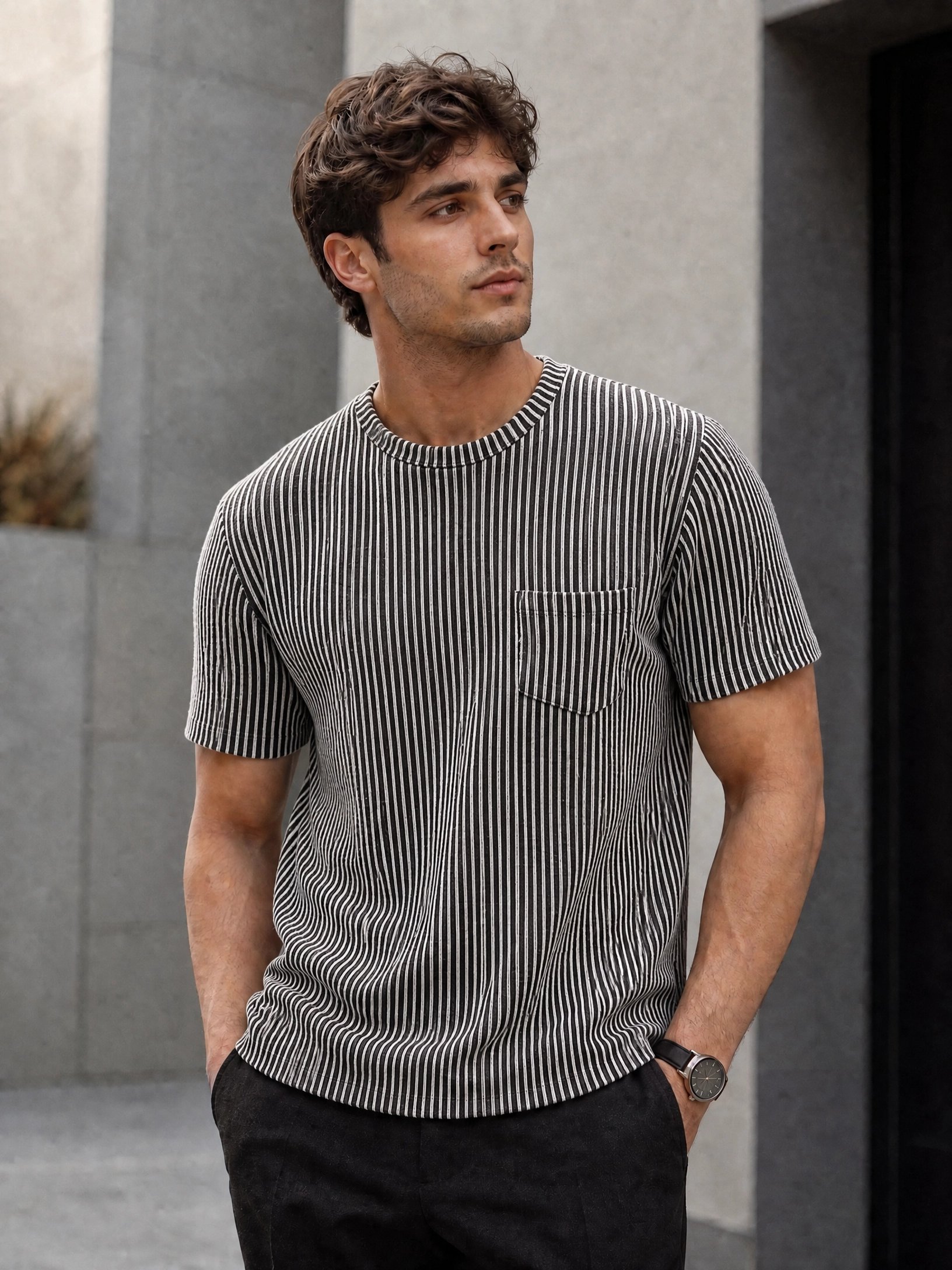 Aura Knitted T-shirt Black